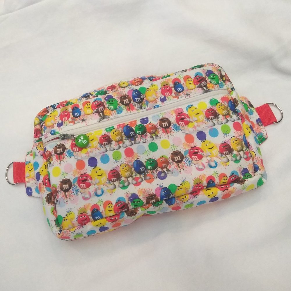 M & M 2 pocket waist bag Crossbody with adjustable strap